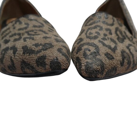 Sofft Vesper Brown Leopard Print Leather Pointed Kitten Heel Pumps Womens 9N - Picture 7 of 13